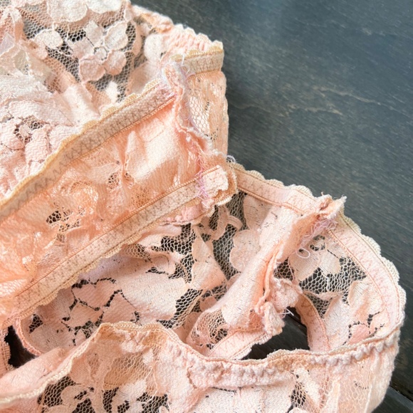 Underprotection 'Kira' longline lace bralette and panty, blush, S - Picture 14 of 16